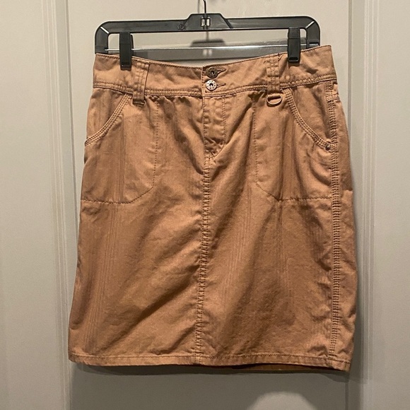 Faded Glory Women’s Beige Pencil Skirt Size 6 | 100% Cotton | Office Wear - Picture 1 of 6